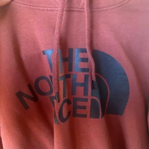 burnt orange north face hoodie